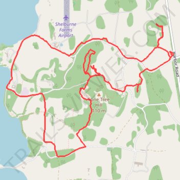Shelburne Farms Loop trail, distance, elevation, map, profile, GPS track