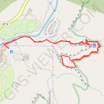 Watchman trail, distance, elevation, map, profile, GPS track