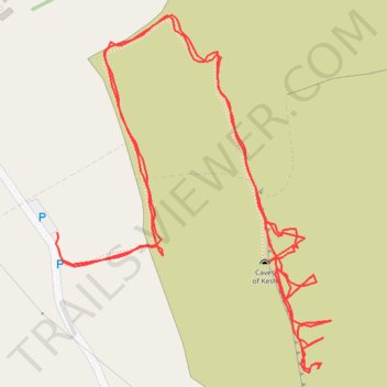 The caves of Keash trail, distance, elevation, map, profile, GPS track