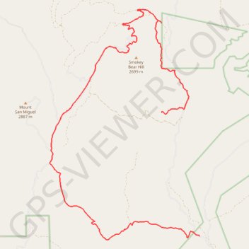 Jemez MTB ride trail, distance, elevation, map, profile, GPS track
