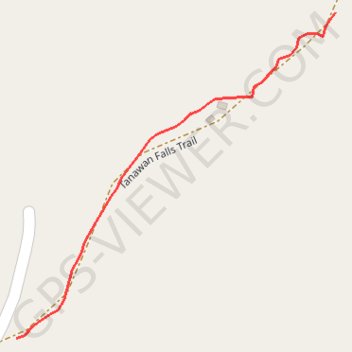 Tanawan Falls trail, distance, elevation, map, profile, GPS track