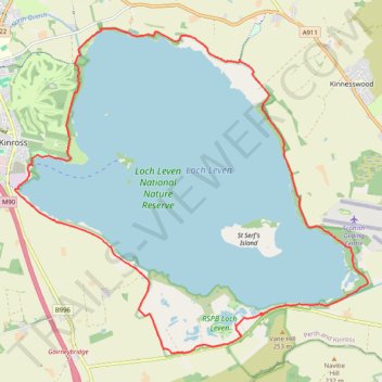 Gravel Ride - Loch Leven Circular trail, distance, elevation, map, profile, GPS track