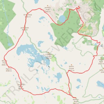 Desolation Wilderness 7 Summits Loop Hike trail, distance, elevation, map, profile, GPS track