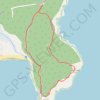 Great Head Loop Trail in Acadia National Park trail, distance, elevation, map, profile, GPS track