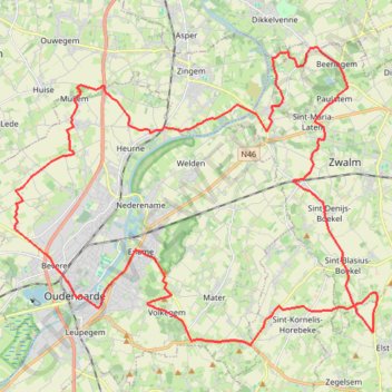 48km trail, distance, elevation, map, profile, GPS track