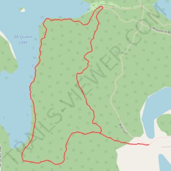 McQueen Lake Red Loop Trail trail, distance, elevation, map, profile, GPS track