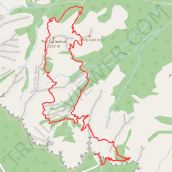 Peekaboo Loop Trail trail, distance, elevation, map, profile, GPS track