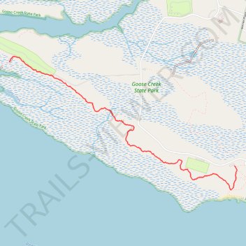 Goose Creek Trail trail, distance, elevation, map, profile, GPS track