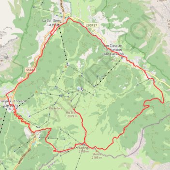 Badia Gravel/Offroad-Radfahren trail, distance, elevation, map, profile, GPS track