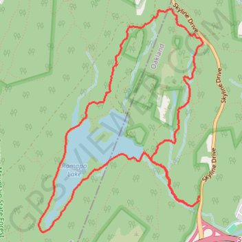 Ramapo Lake and Van Slyke Castle Loop via MacEvoy Trail, Shore Drive, Cannonball Trail and Castle Loop Trail in Ramapo Mountain State Forest trail, distance, elevation, map, profile, GPS track
