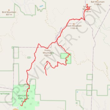 Springer Mountain Loop trail, distance, elevation, map, profile, GPS track
