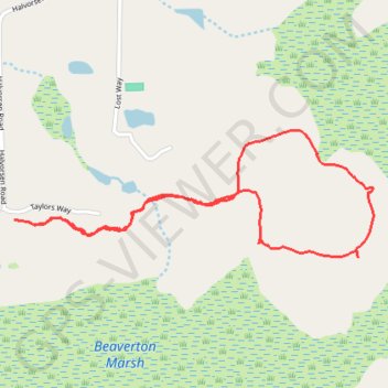 Beaverton Marsh Loop (San Juan Island) trail, distance, elevation, map, profile, GPS track