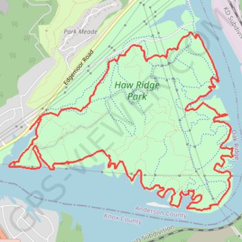 Haw Ridge Park Loop trail, distance, elevation, map, profile, GPS track