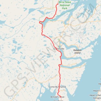 Mallorytown - Arnold's Cove trail, distance, elevation, map, profile, GPS track