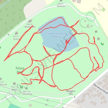 Tolosa Park paths trail, distance, elevation, map, profile, GPS track