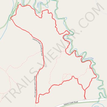 Island Creek Forest Loop Walk trail, distance, elevation, map, profile, GPS track