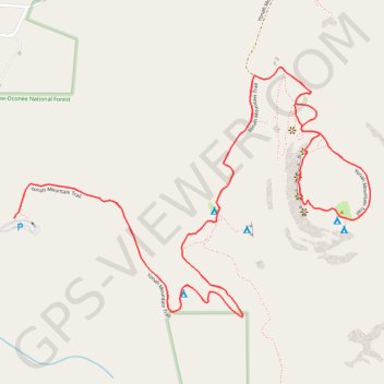 Yonah Mountain Loop trail, distance, elevation, map, profile, GPS track