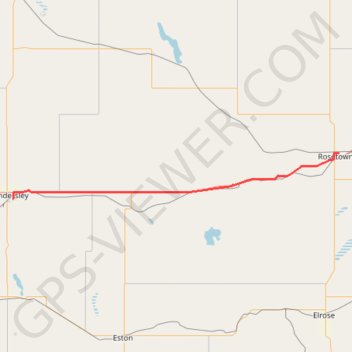 Kindersley - Rosetown trail, distance, elevation, map, profile, GPS track