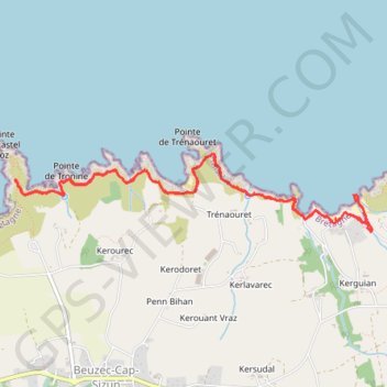 Bretagne 7 trail, distance, elevation, map, profile, GPS track