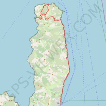 New trail, distance, elevation, map, profile, GPS track