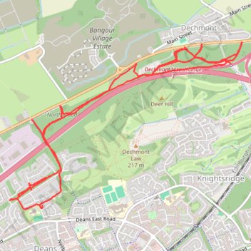 Dechmont Circular Northwood Complete trail, distance, elevation, map, profile, GPS track