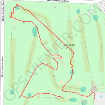 Donovan Park Loop trail, distance, elevation, map, profile, GPS track