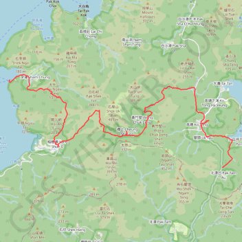 石深右坑 石榕左坑 石榕坑 猴塘溪 土瓜坪坑 trail, distance, elevation, map, profile, GPS track