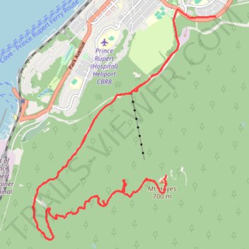 Mount Hayes via Wantage Road trail, distance, elevation, map, profile, GPS track