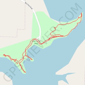 Lake Nicol park trails trail, distance, elevation, map, profile, GPS track