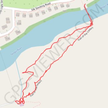 Trail of the Cedars along Skagit River trail, distance, elevation, map, profile, GPS track