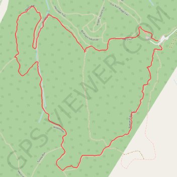 Loop hike in Hitchcock Nature Center via Badger Ridge Trail, Wildwoods, Westridge, Heritage Trail and The Chute trail, distance, elevation, map, profile, GPS track