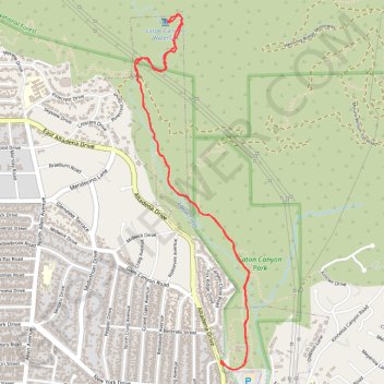 Eaton Canyon Waterfall trail, distance, elevation, map, profile, GPS track
