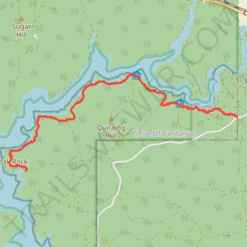 Wiilman Bilya Trail section Connell road to west trail, distance, elevation, map, profile, GPS track