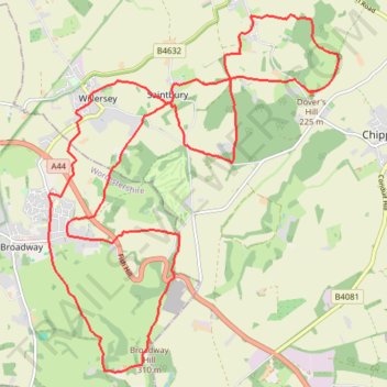 Dover's Hill and Broadway Hill loop trailrun trail, distance, elevation, map, profile, GPS track