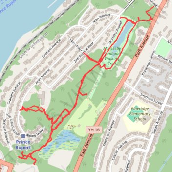 Moreseby Pond and Walking Trail trail, distance, elevation, map, profile, GPS track