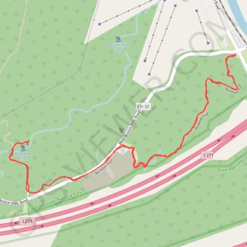 Blue Hen Falls via Buckeye Trail in Cuyahoga Valley National Park trail, distance, elevation, map, profile, GPS track