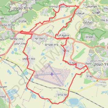 סיבוב בעמק יזרעאל trail, distance, elevation, map, profile, GPS track