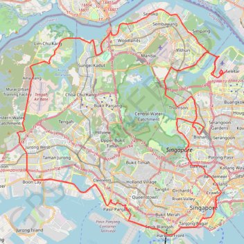 Directions from Duck Tour Ramp to Marina Boulevard, Singapore trail, distance, elevation, map, profile, GPS track