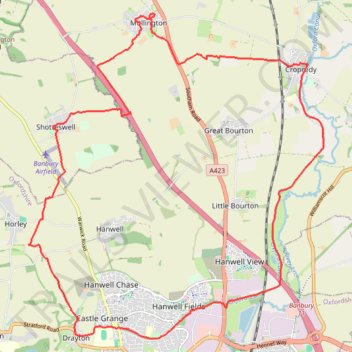 Banbury ➡️ Mollington ➡️ Cropredy ➡️ Banbury trail, distance, elevation, map, profile, GPS track