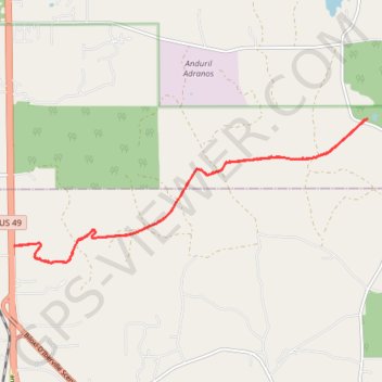 Airey Lake via Tuxachanie Trail in De Soto National Forest trail, distance, elevation, map, profile, GPS track
