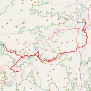 Franklin - Lee Creek - Rainbow Springs trail, distance, elevation, map, profile, GPS track