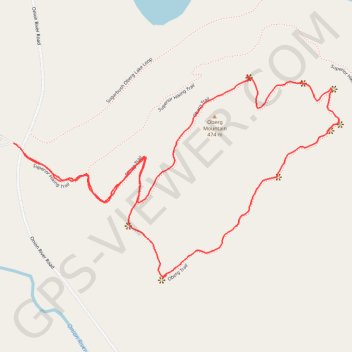 Oberg Mountain Loop Trail in Superior National Forest trail, distance, elevation, map, profile, GPS track
