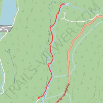 Tamolitch Blue Pool via McKenzie River Trail in Willamette National Forest trail, distance, elevation, map, profile, GPS track