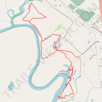 Old Waynesborough Park loop trail, distance, elevation, map, profile, GPS track