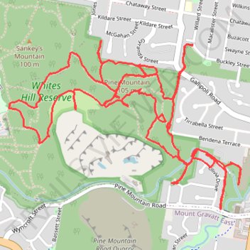 Whites Hill Trail Run trail, distance, elevation, map, profile, GPS track