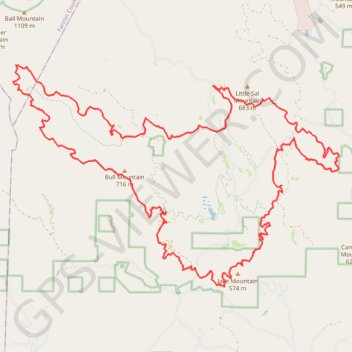 Bull and Jake Mountains MTB Loop trail, distance, elevation, map, profile, GPS track