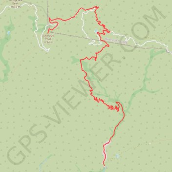 Santiago Peak trail, distance, elevation, map, profile, GPS track