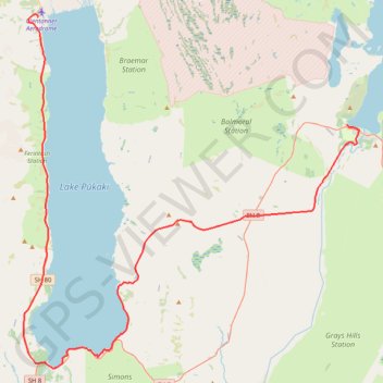 Lake Tekapo - Lake Pukaki - Glenntanner trail, distance, elevation, map, profile, GPS track