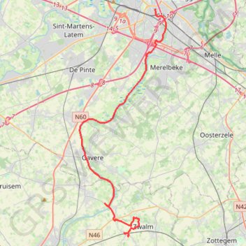 Woon-werk trail, distance, elevation, map, profile, GPS track