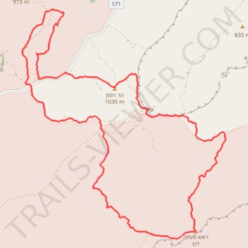 Ramon and Lotz trail, distance, elevation, map, profile, GPS track